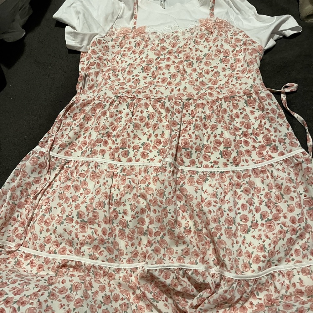 Floral Pink Kids Dress